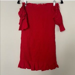 Cotton Candy LA Ruched Red Tube Dress